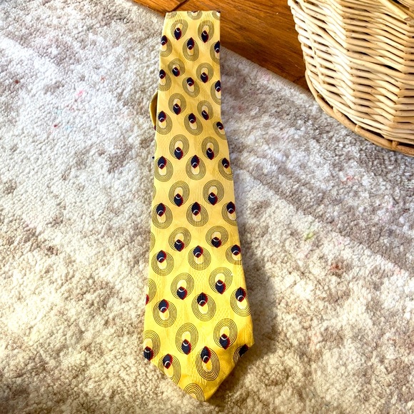 5/$25 Ferrell Reed for Mobley (local high end store) silk Art Deco look tie - Picture 1 of 6